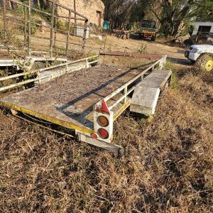 2x Double axle trailers